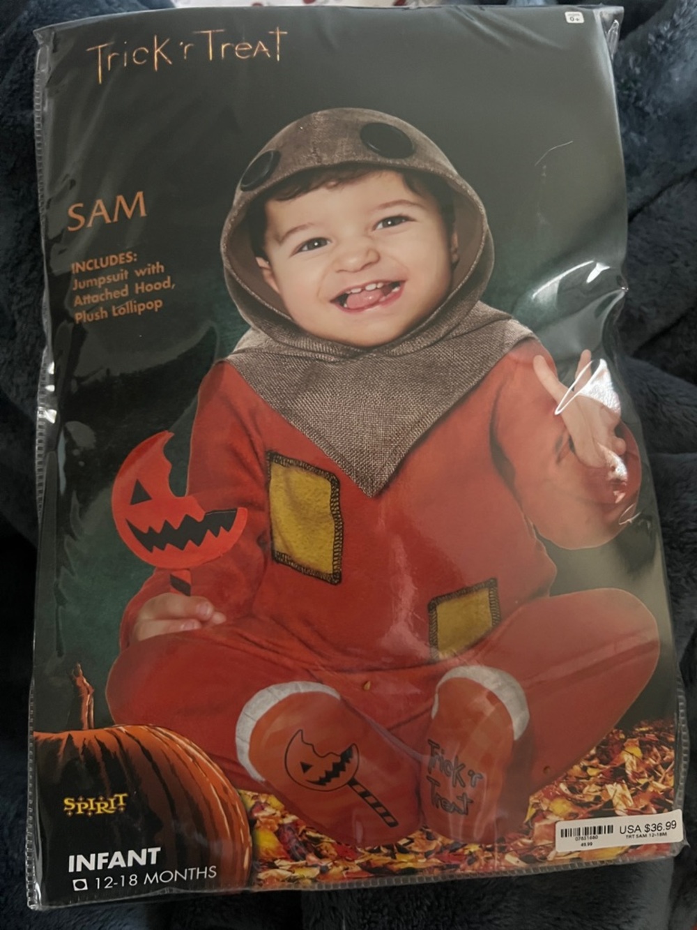 Sam Infant Orange Jumpsuit Costume